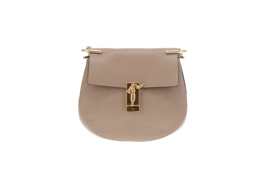 Chloe Drew Bag Motty Grey Leather GHW