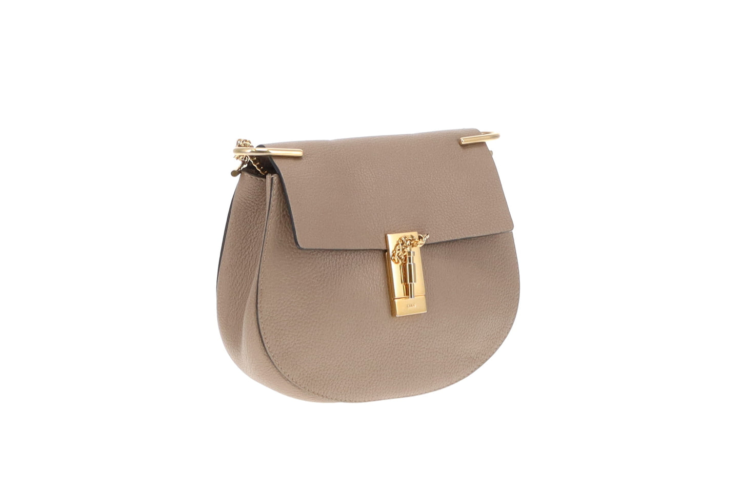 Chloe Drew Bag Motty Grey Leather GHW