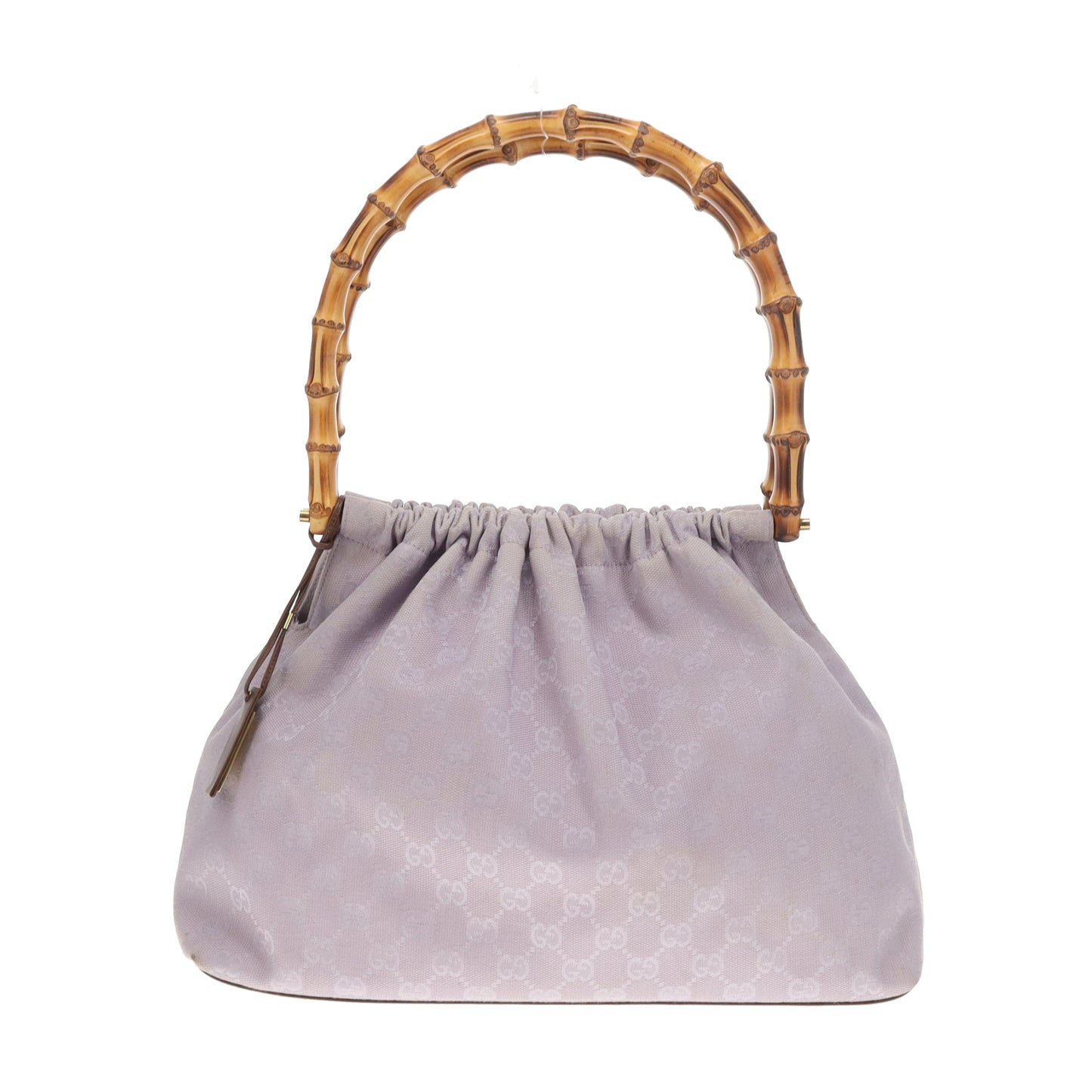 Gucci Bamboo Handles Lilac GG Canvas Vintage