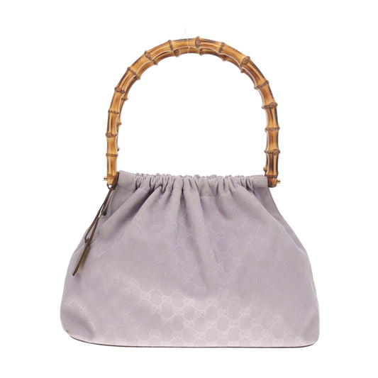Gucci Bamboo Handles Lilac GG Canvas Vintage