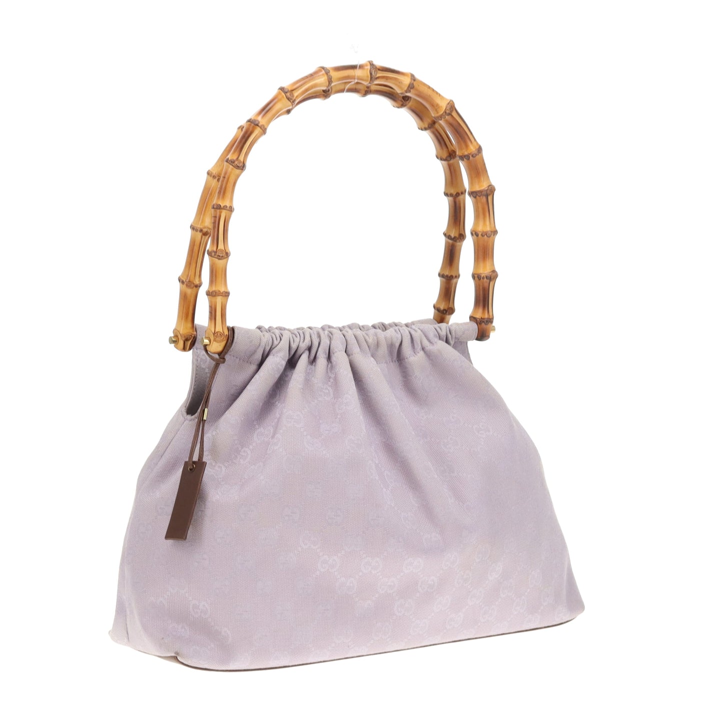 Gucci Bamboo Handles Lilac GG Canvas Vintage