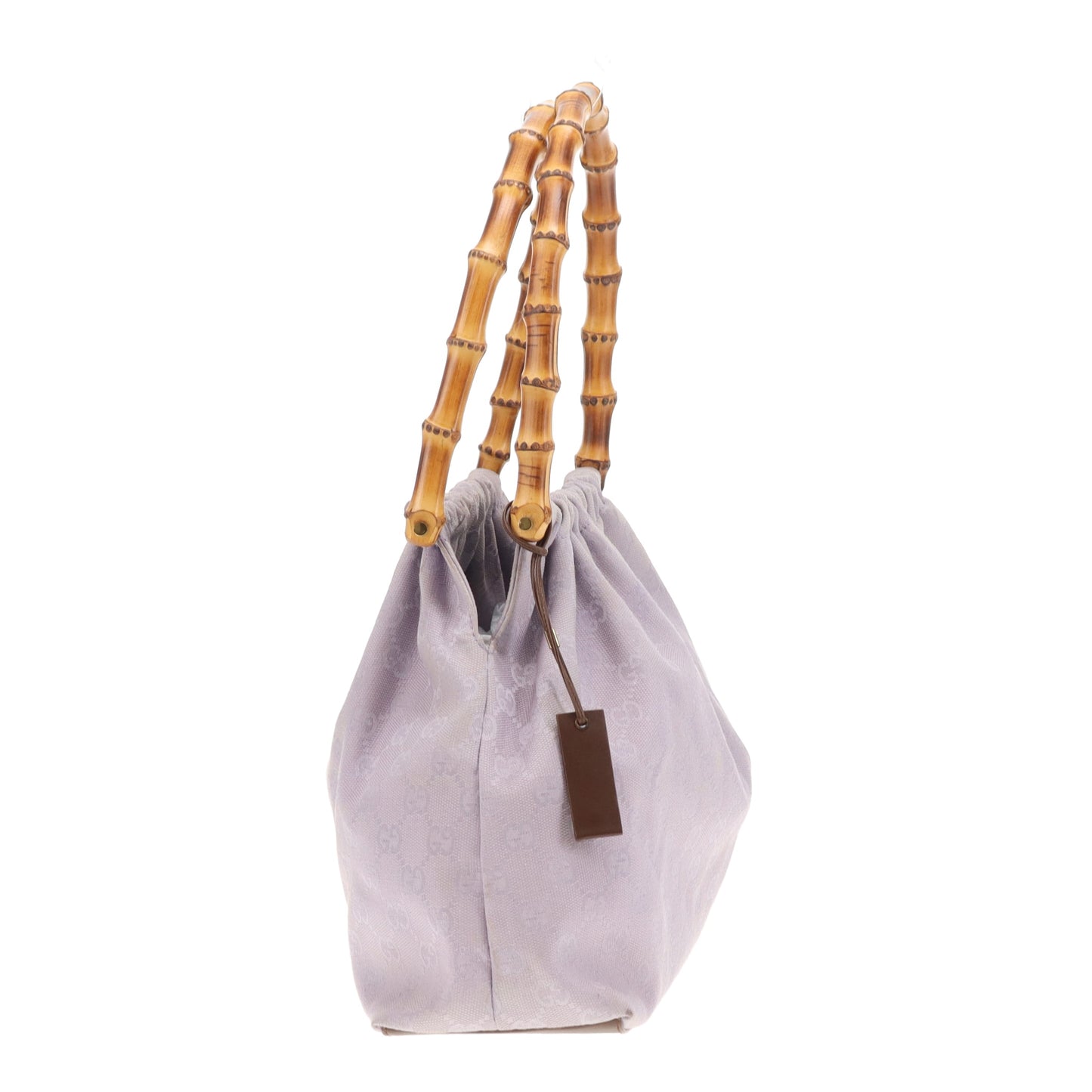 Gucci Bamboo Handles Lilac GG Canvas Vintage