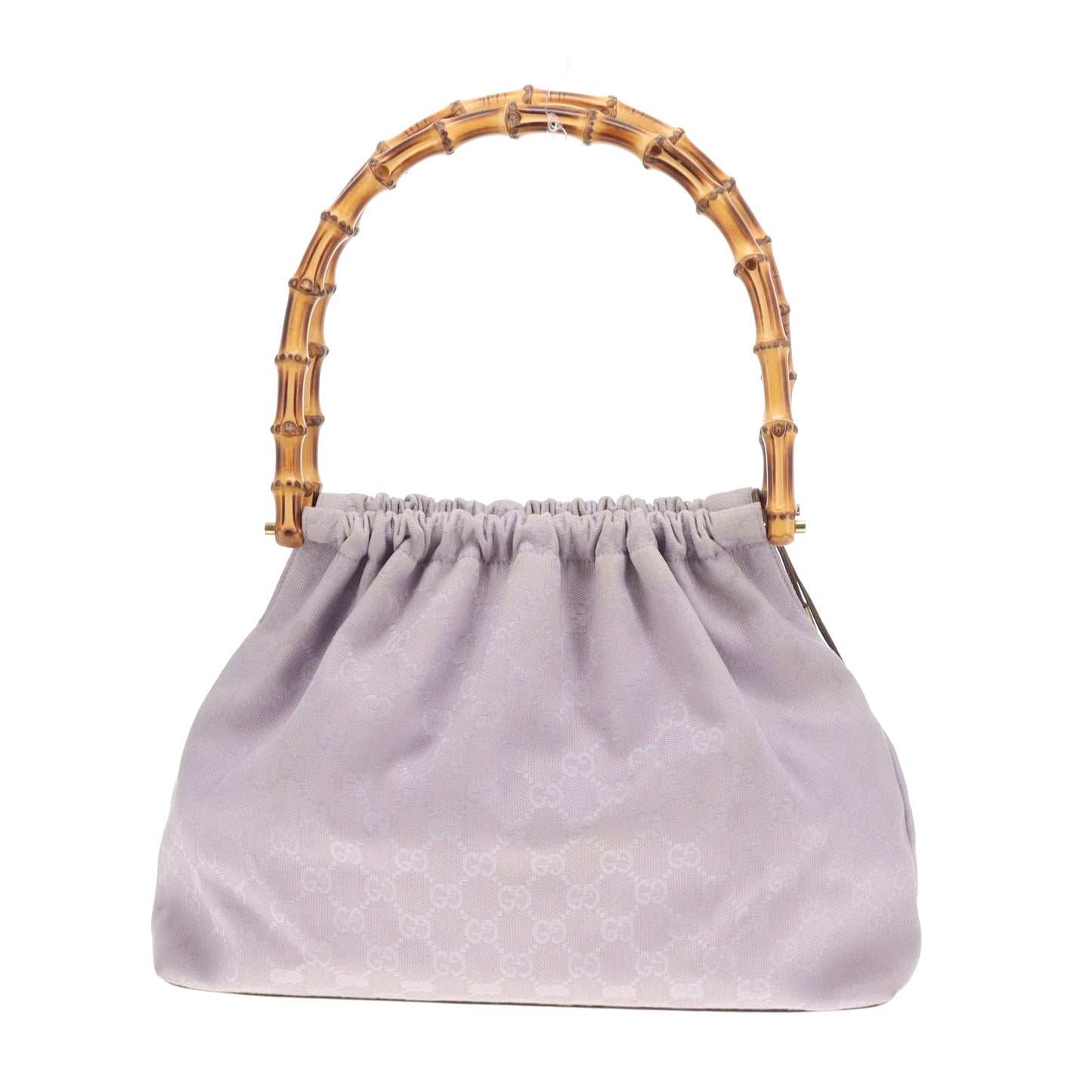 Gucci Bamboo Handles Lilac GG Canvas Vintage