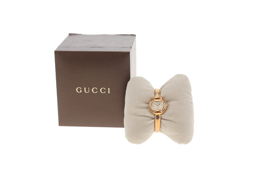 Gucci 1400L Horsebit GG Mother of Pearl Face