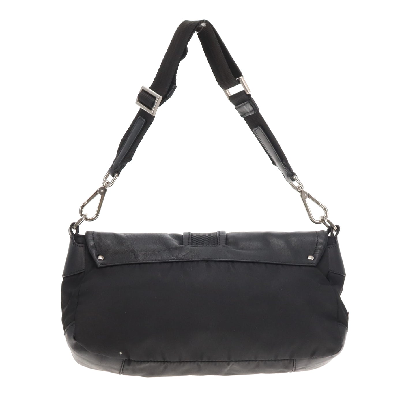 Prada Antic Pushlock Side Pocket Hobo Black