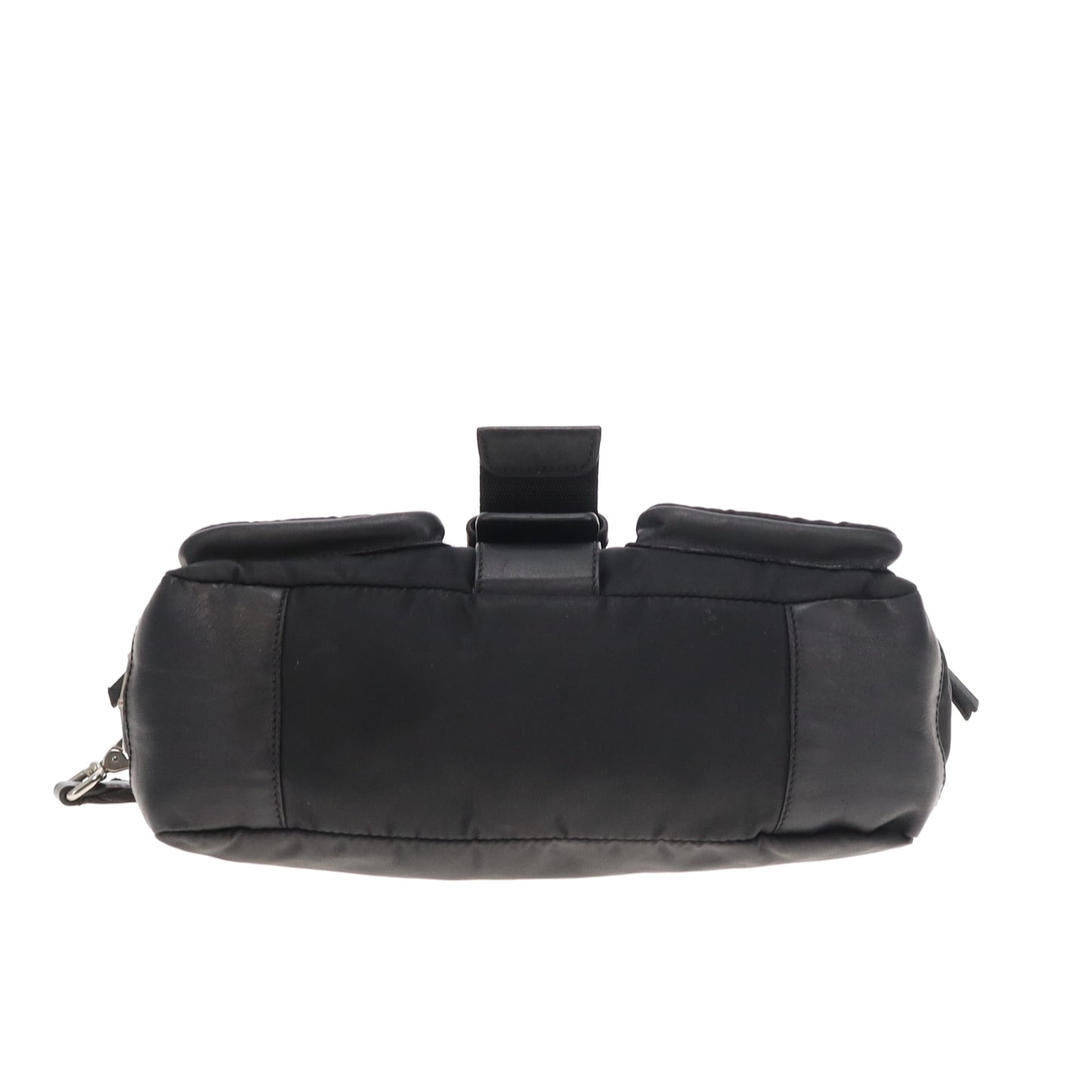 Prada Antic Pushlock Side Pocket Hobo Black