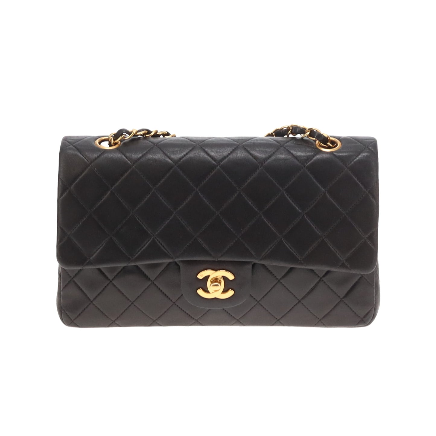 Chanel Classic Double Flap Medium Black Gold Hardware 91/94