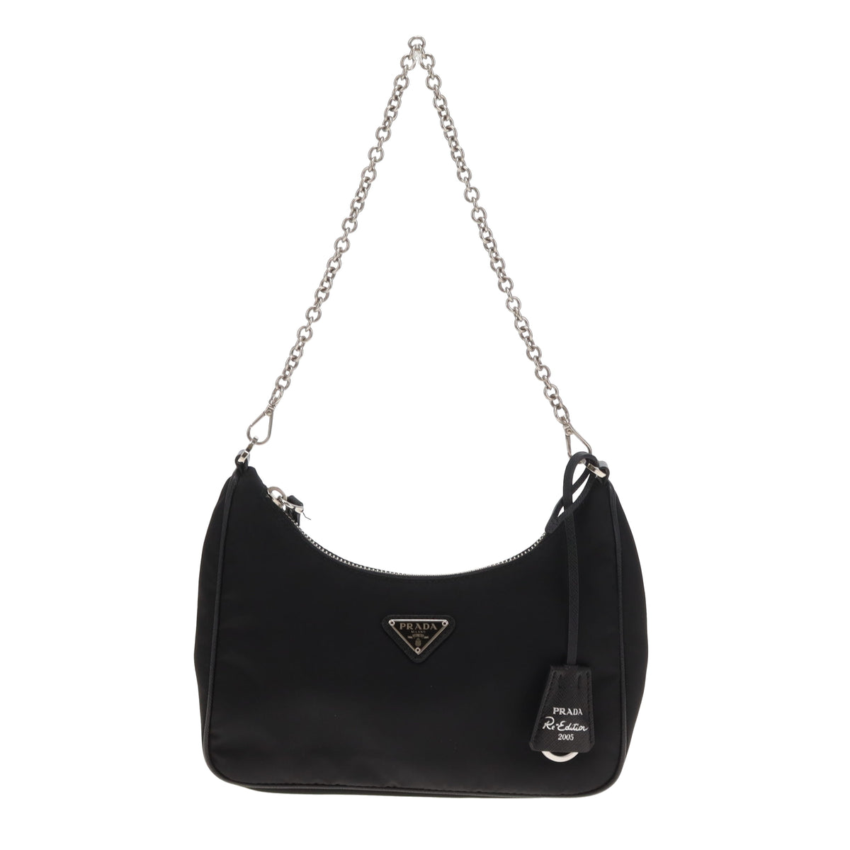 Prada Re-Edition 2005 Black Messenger Bag Multi Pouch