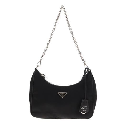 Prada Re-Edition 2005 Black Messenger Bag Multi Pouch