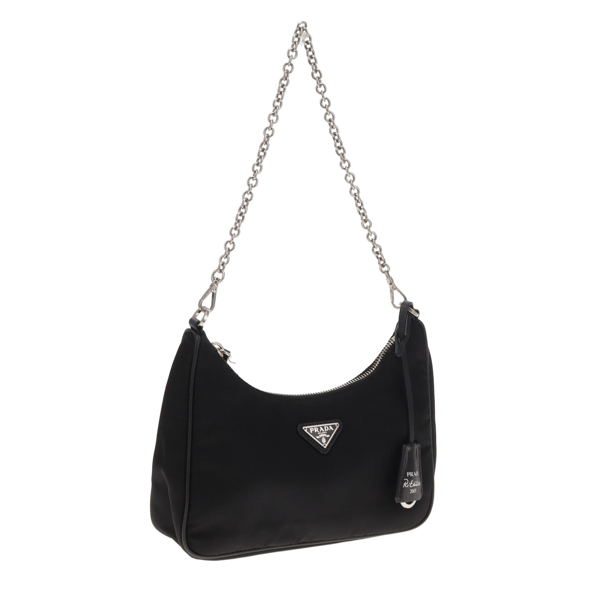 Prada Re-Edition 2005 Black Messenger Bag Multi Pouch