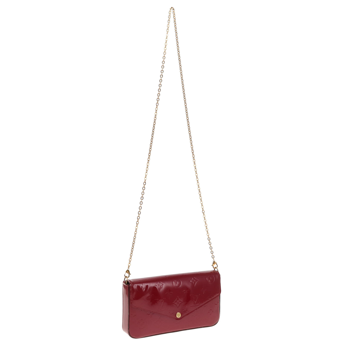 Louis Vuitton Felicie Pochette On Chain Vernis Magenta