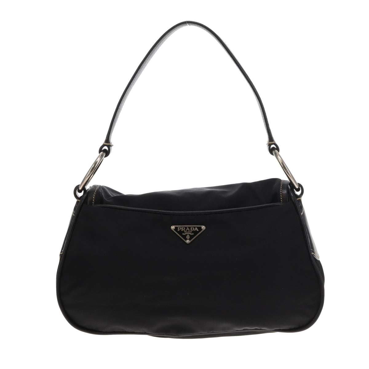 Prada Black Nylon Buckle Bag Vintage