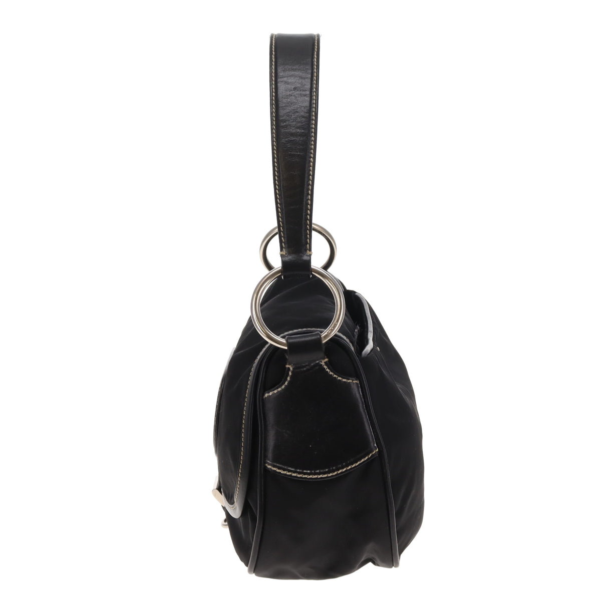 Prada Black Nylon Buckle Bag Vintage