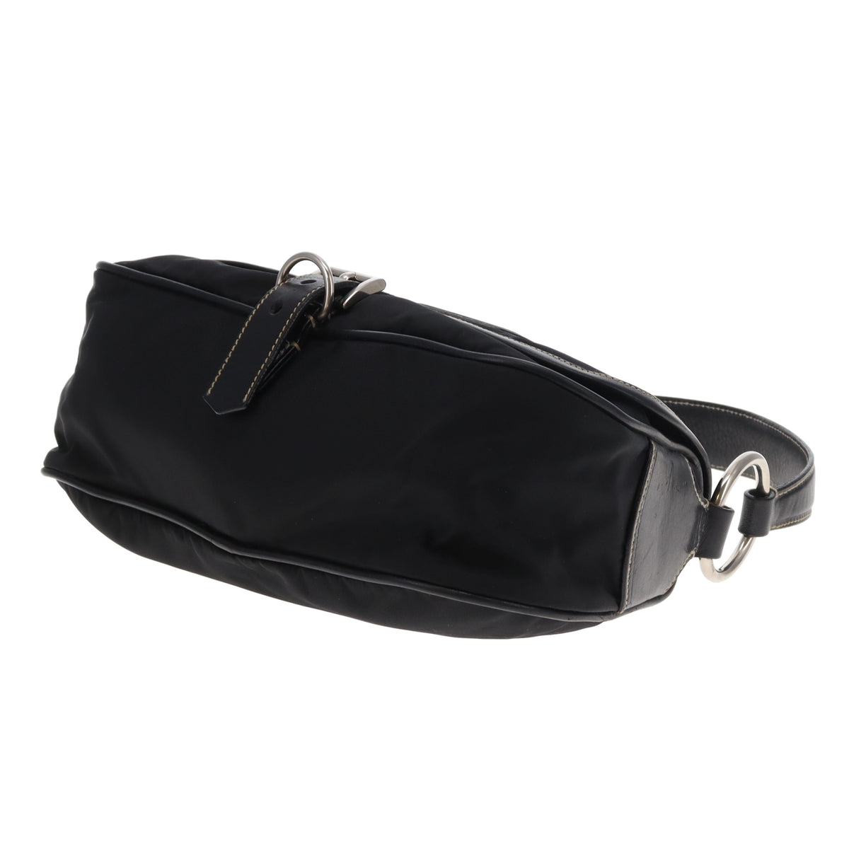 Prada Black Nylon Buckle Bag Vintage