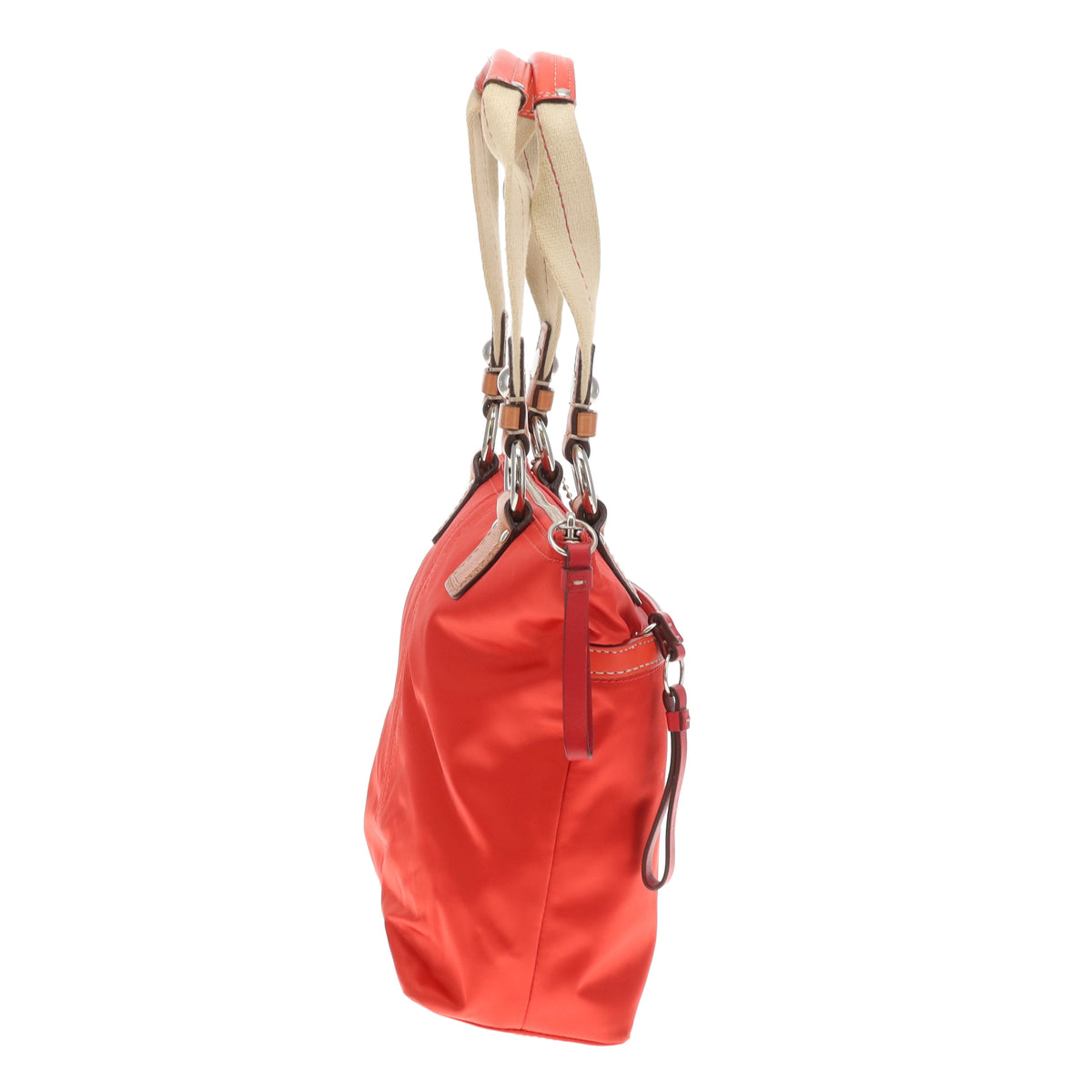 Coach Hampton Small Red Nylon Tote