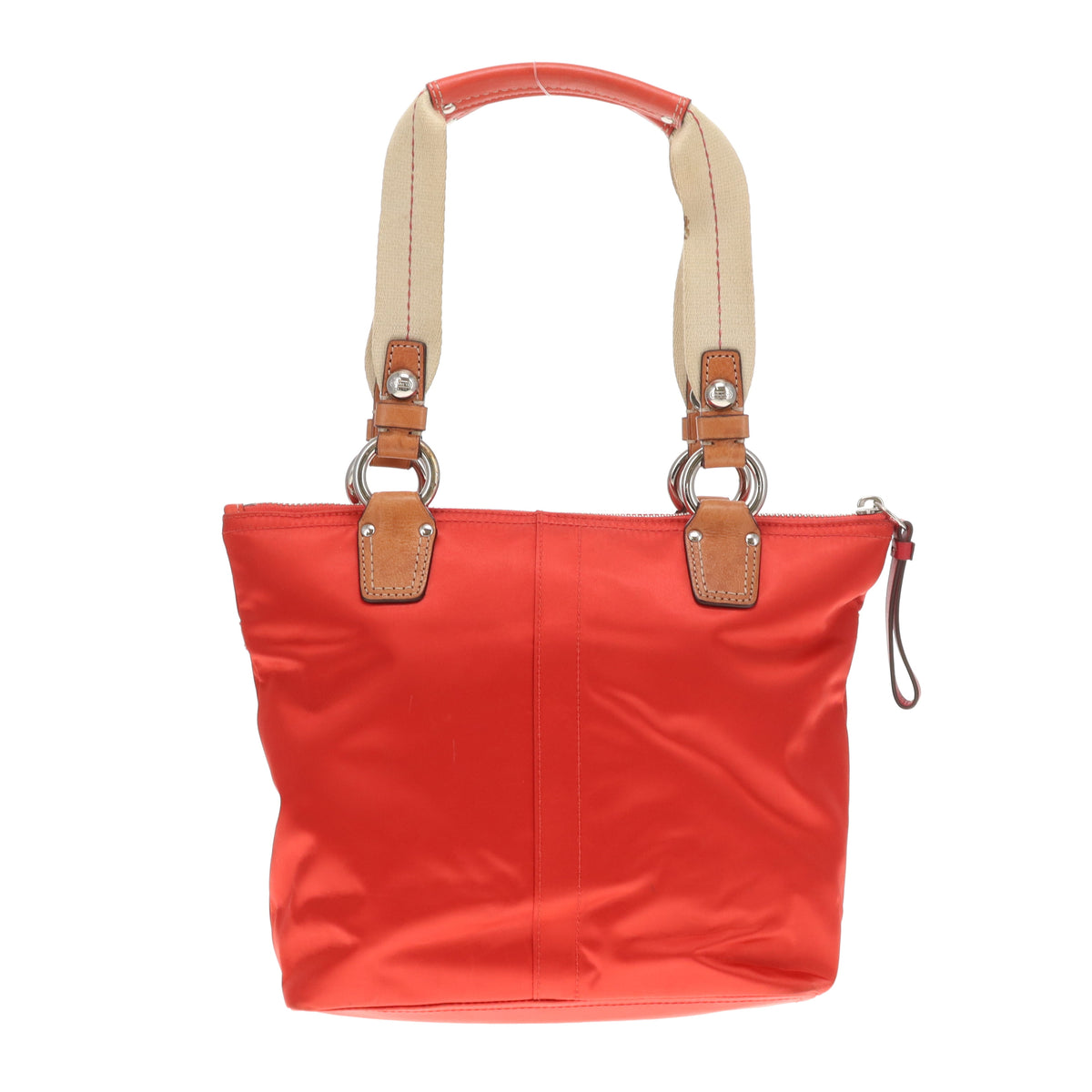 Coach Hampton Small Red Nylon Tote