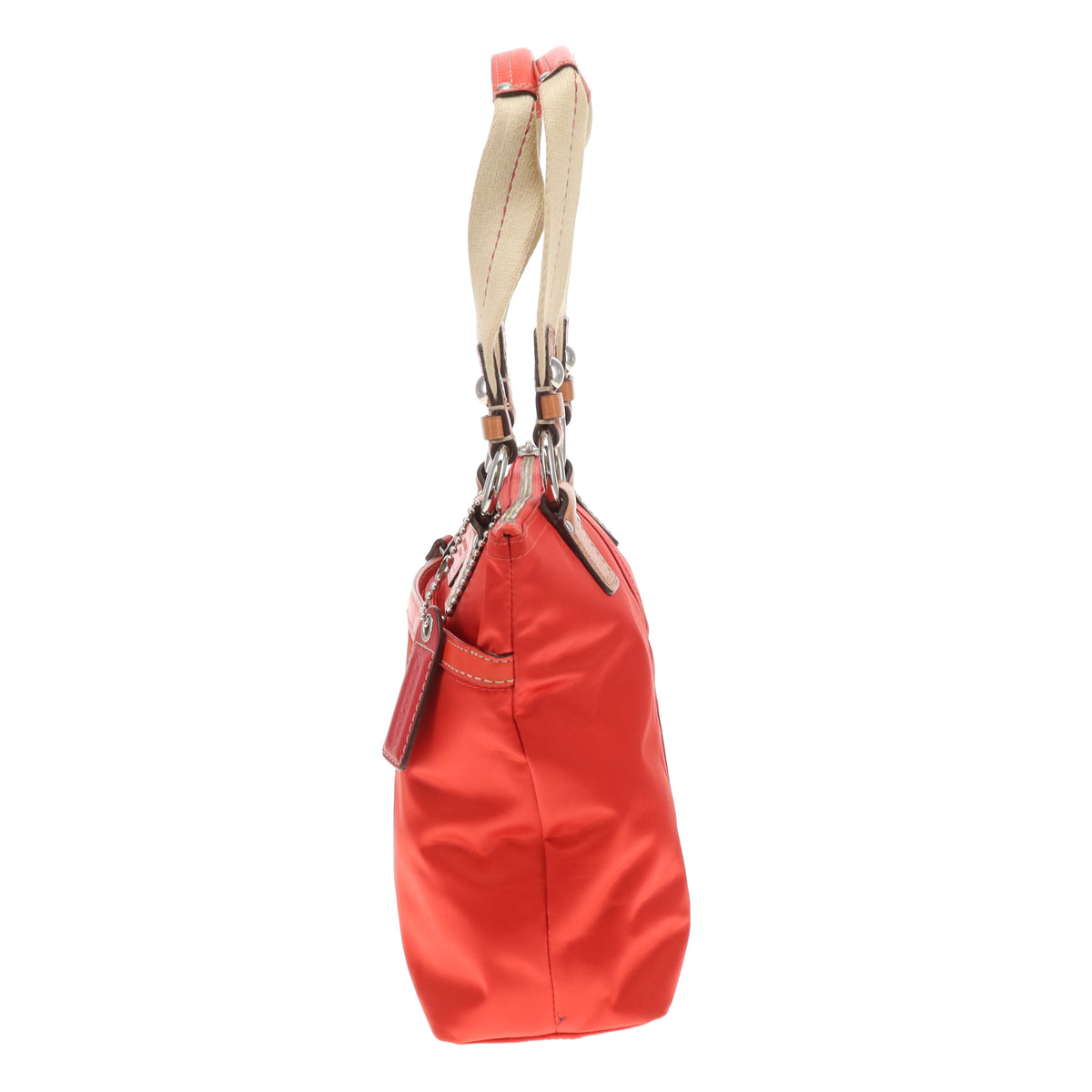 Coach Hampton Small Red Nylon Tote