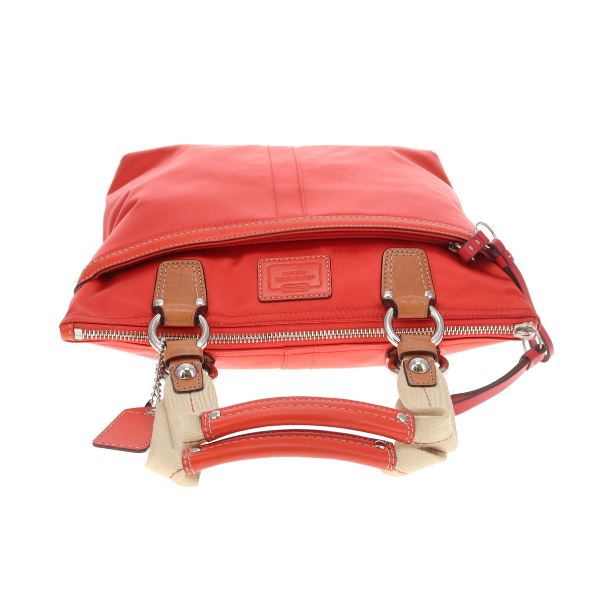 Coach Hampton Small Red Nylon Tote