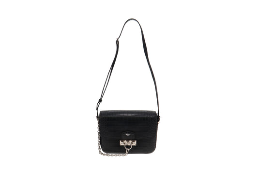 Mulberry Black Matte Croc Keeley Satchel