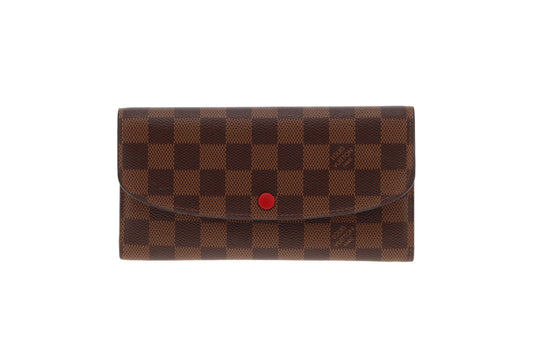 Louis Vuitton Emilie Wallet Damier Ebene Hotstamp NB (NFID)