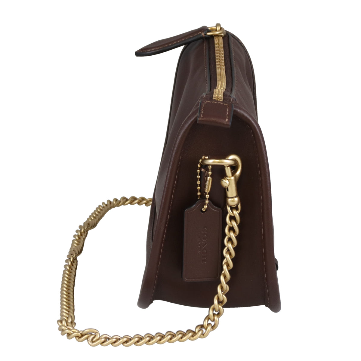 Coach Waverly Bag Brown Leather GHW