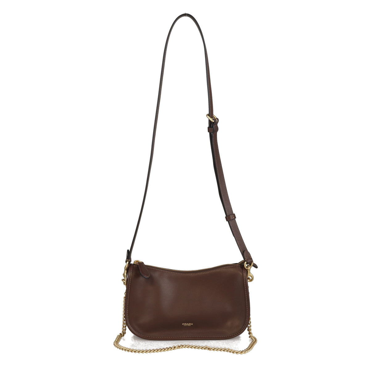 Coach Waverly Bag Brown Leather GHW