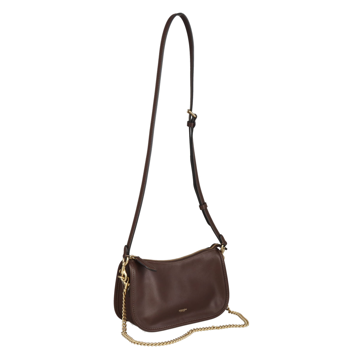Coach Waverly Bag Brown Leather GHW