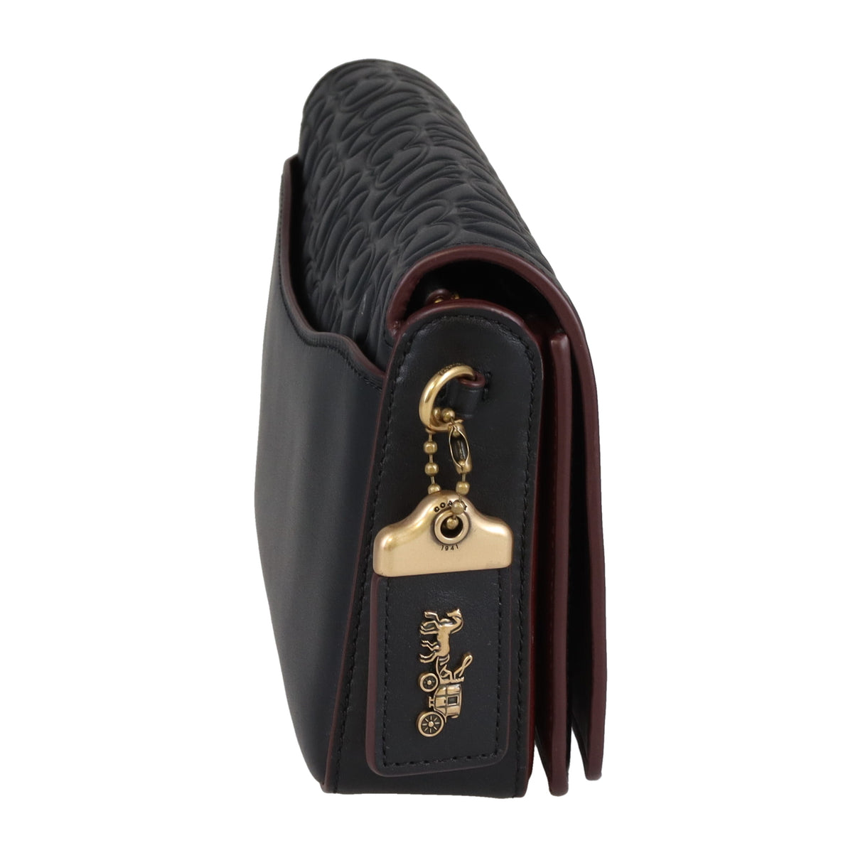 Coach Dinky Signature Embossed Leather Black