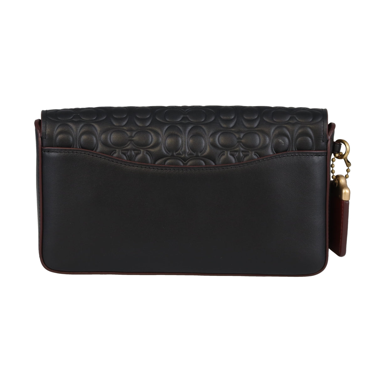 Coach Dinky Signature Embossed Leather Black