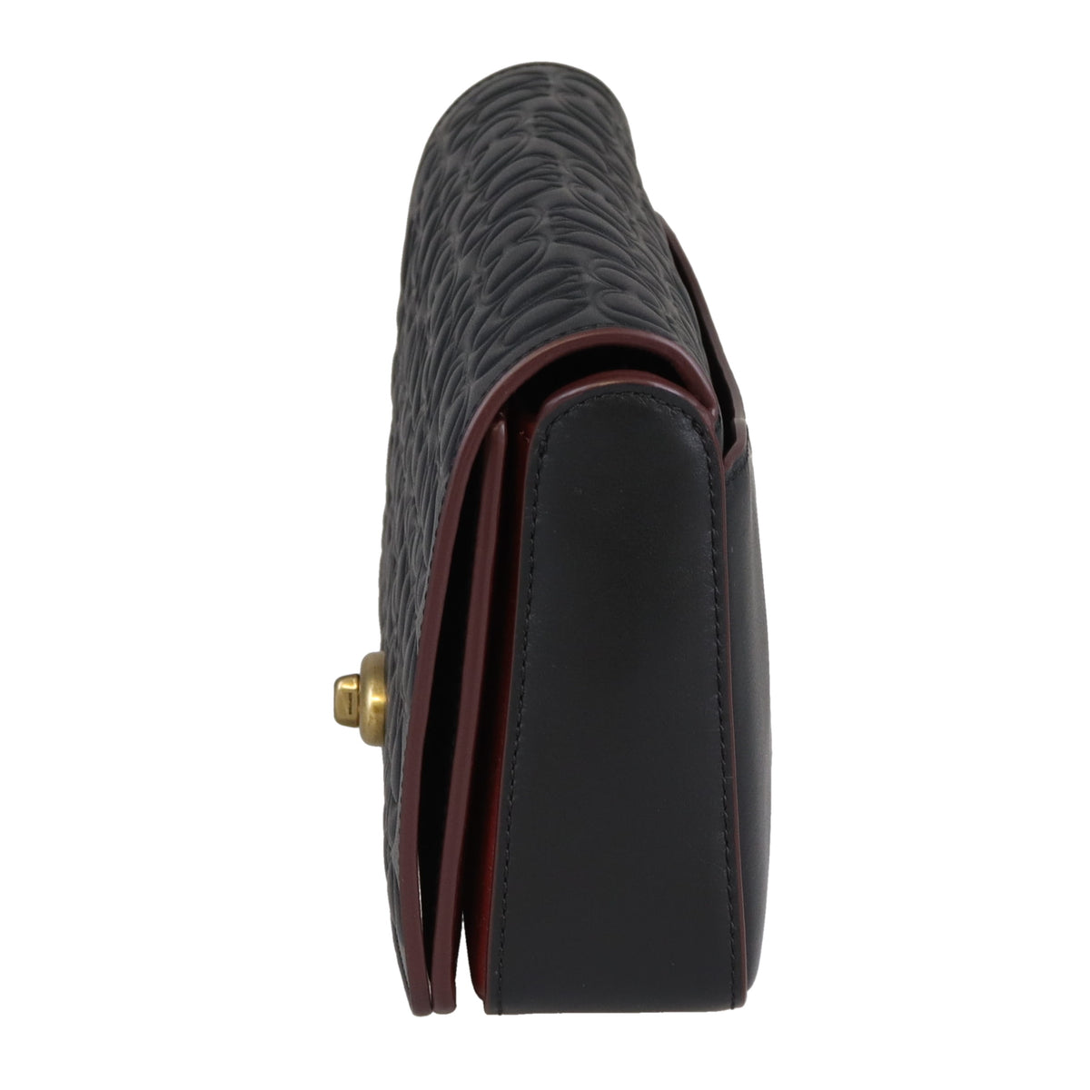 Coach Dinky Signature Embossed Leather Black