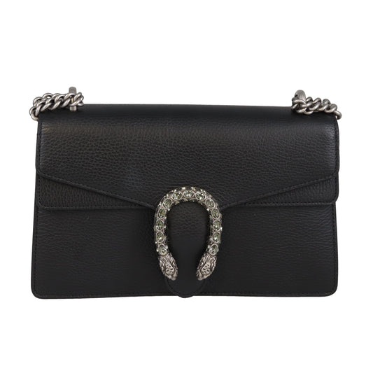 Gucci Dionysus Black Leather Crystal Closure