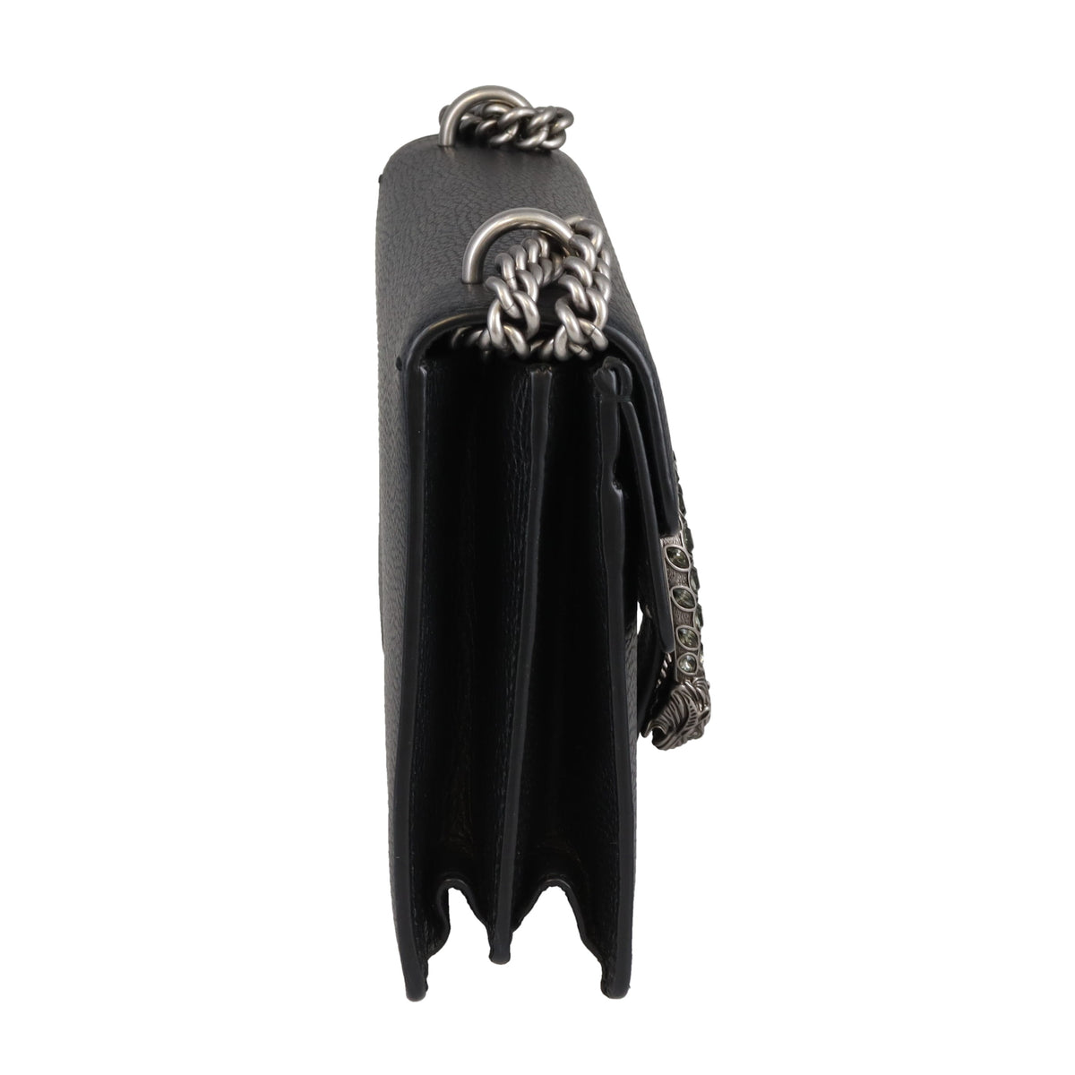Gucci Dionysus Black Leather Crystal Closure