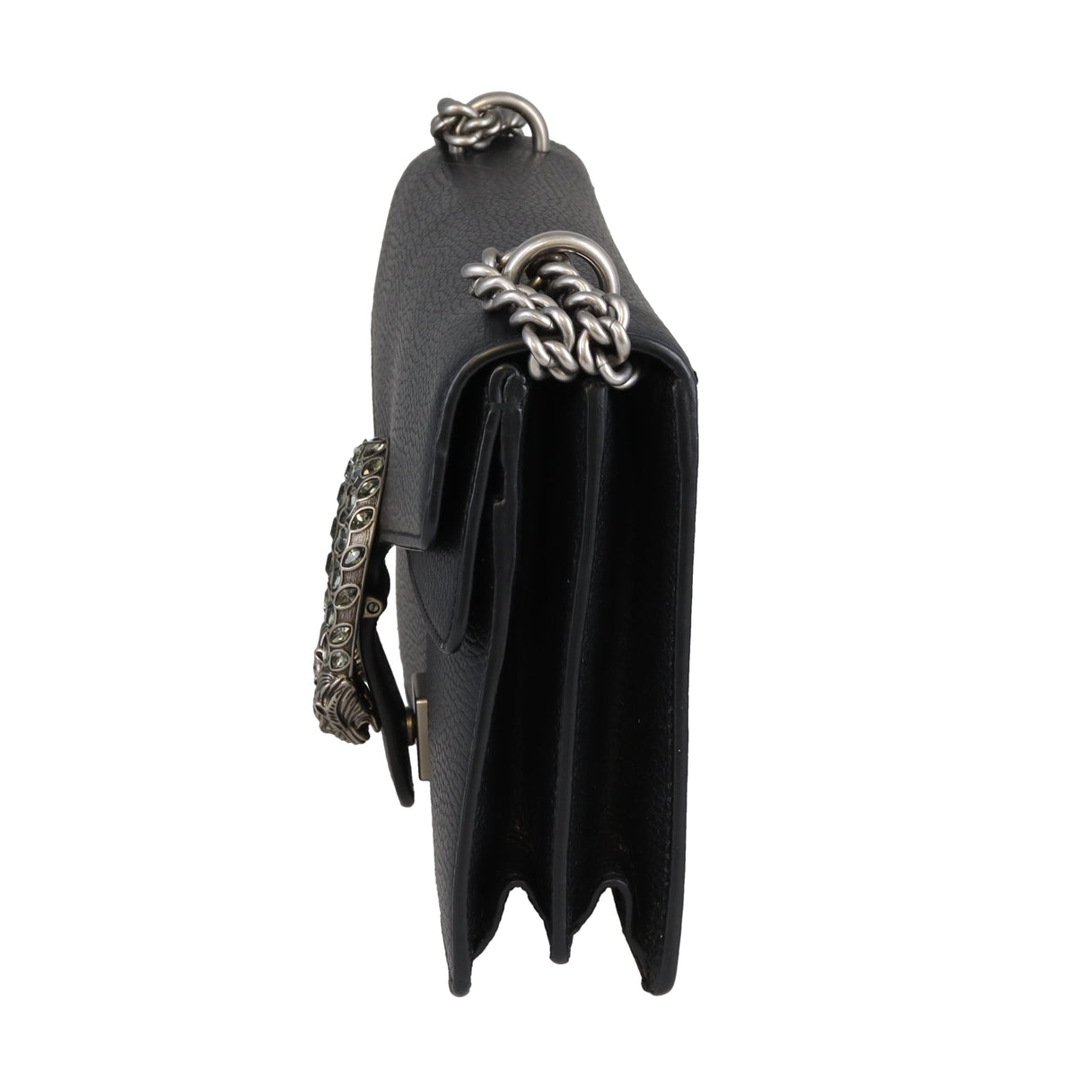 Gucci Dionysus Black Leather Crystal Closure