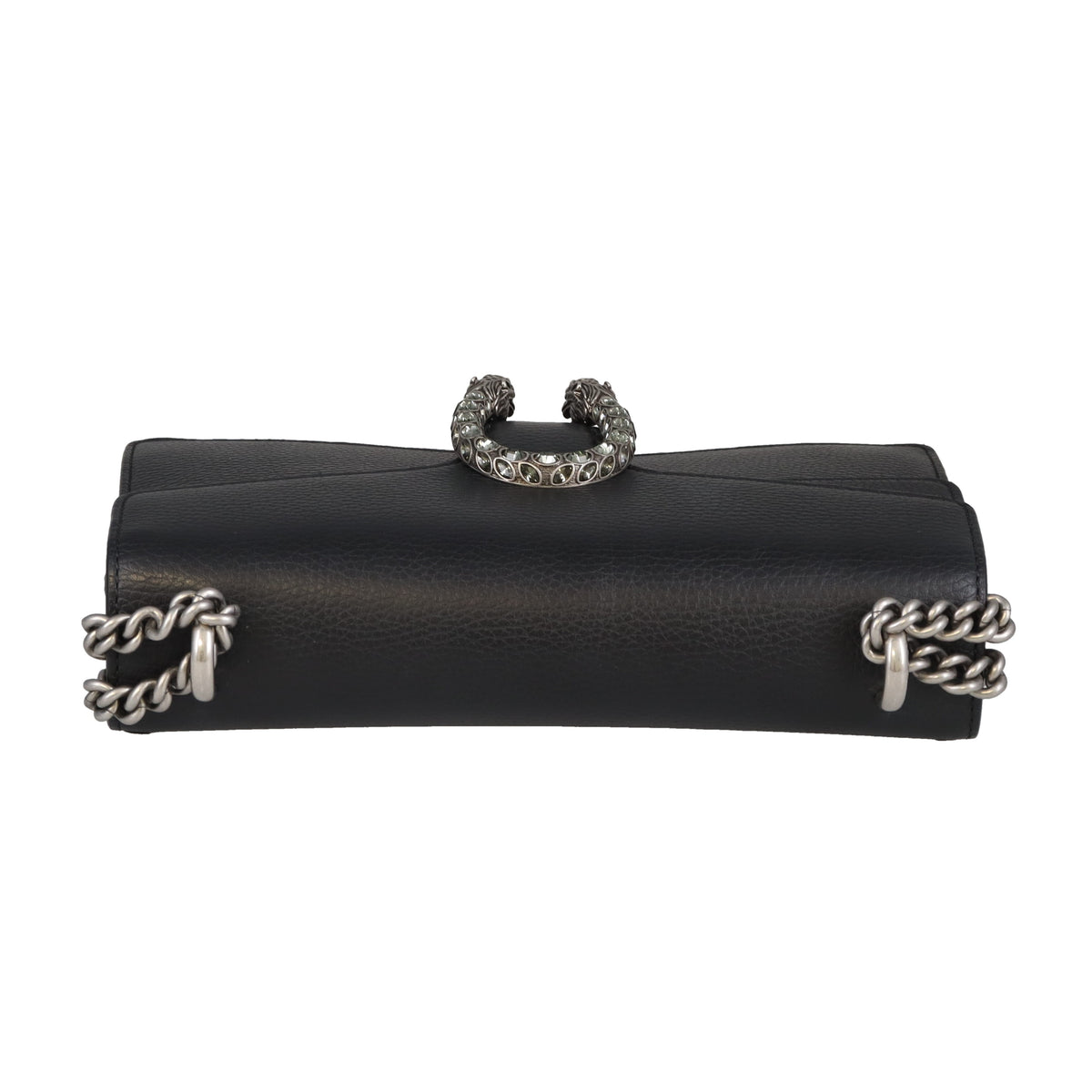 Gucci Dionysus Black Leather Crystal Closure