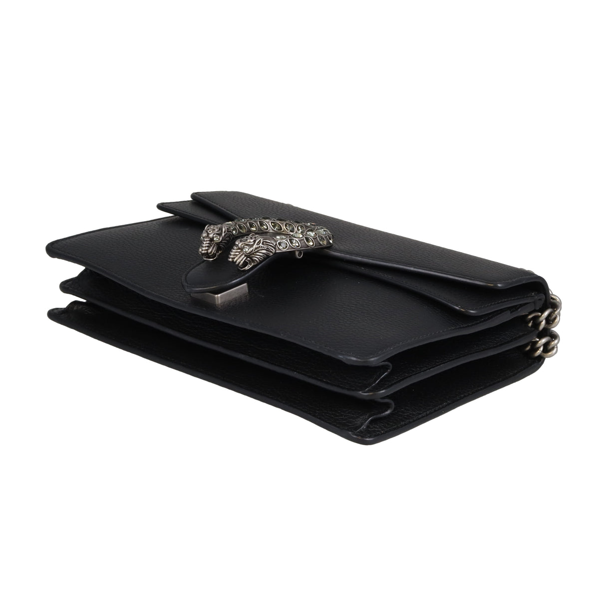 Gucci Dionysus Black Leather Crystal Closure