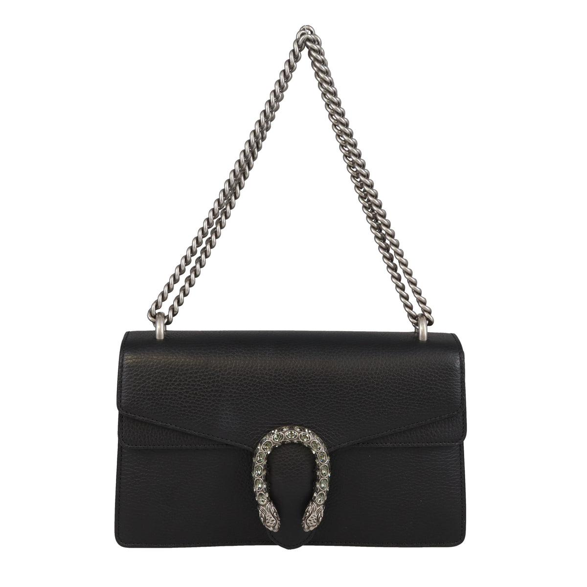 Gucci Dionysus Black Leather Crystal Closure