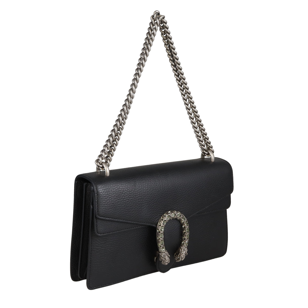 Gucci Dionysus Black Leather Crystal Closure