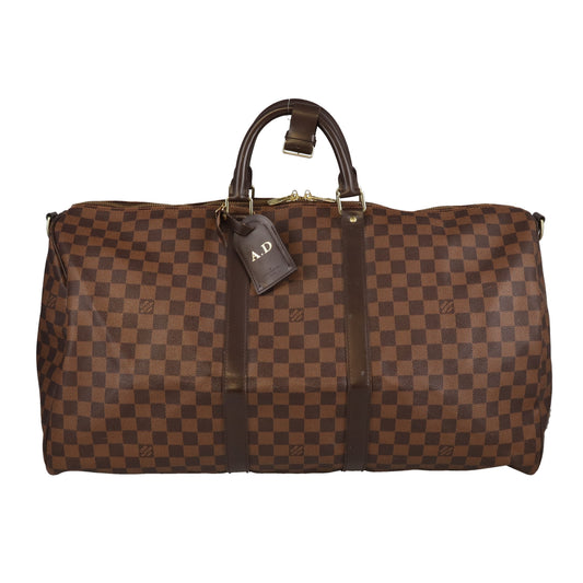 Louis Vuitton Keepall 55 Bando Damier Ebene MB1145 -2015