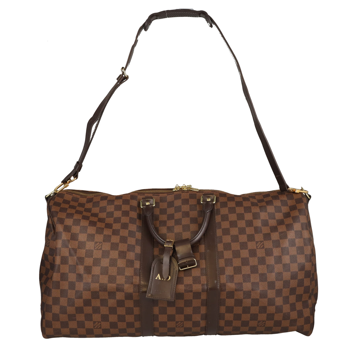 Louis Vuitton Keepall 55 Bando Damier Ebene MB1145 -2015