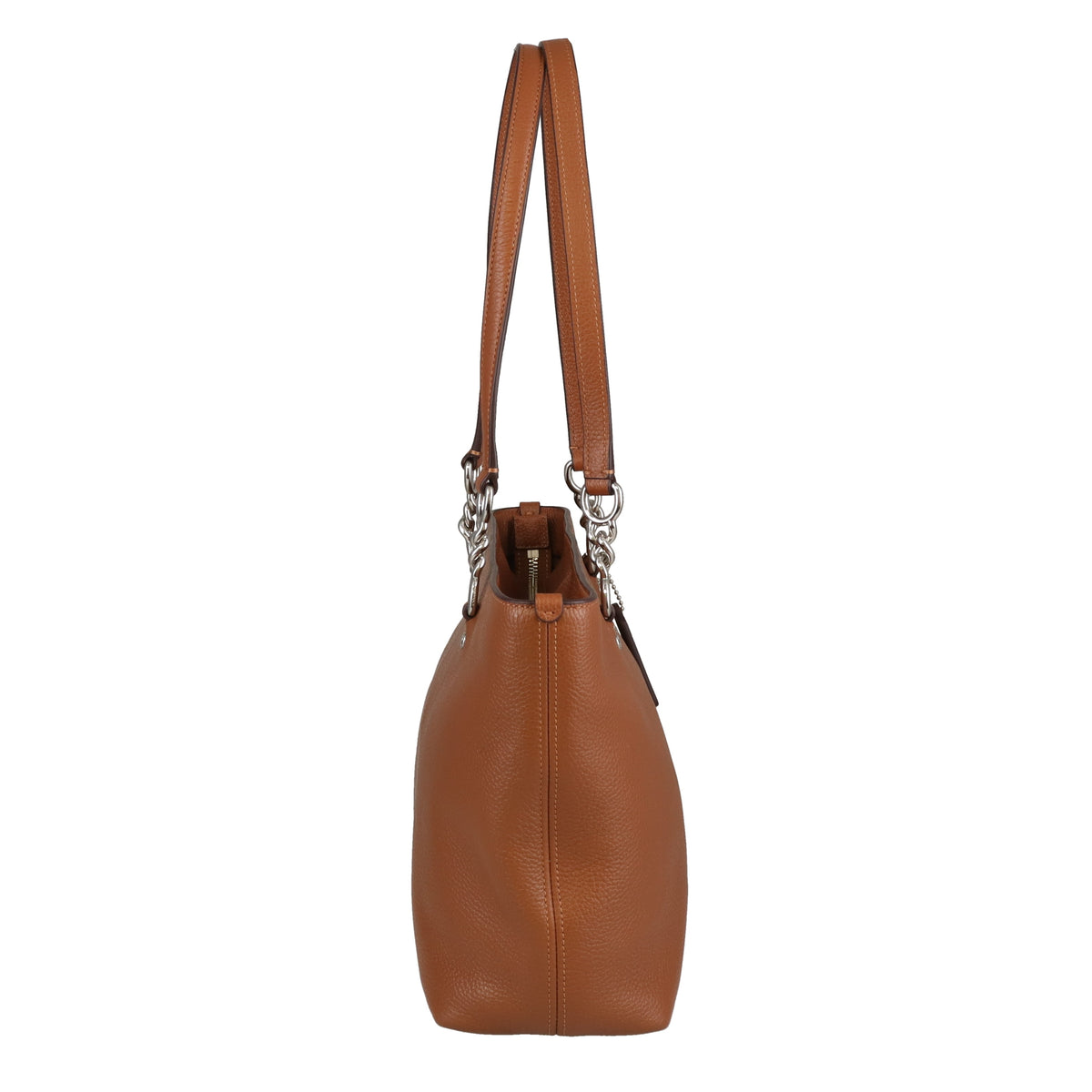 Coach Sofia Tote Small Tan Leather Silver HW