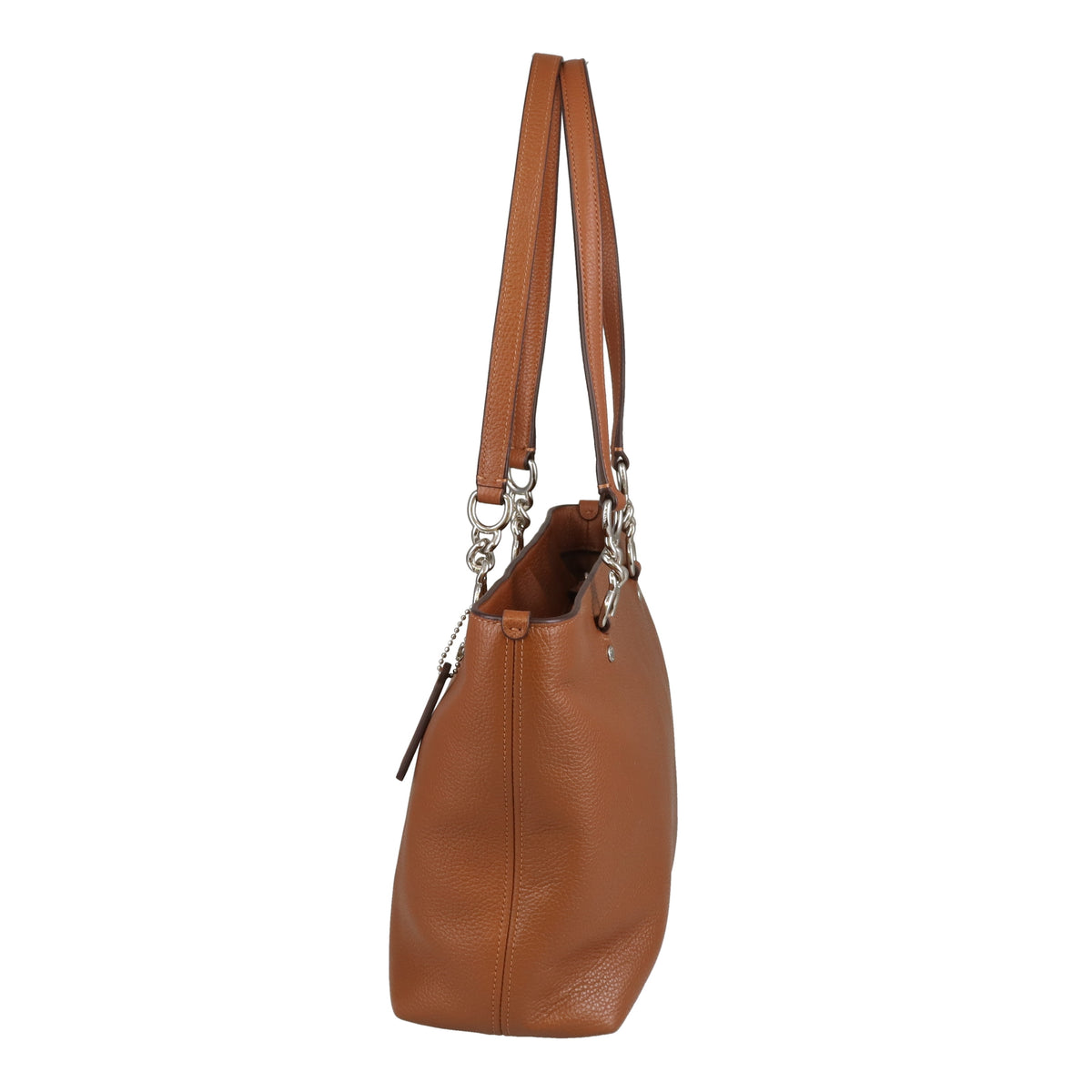 Coach Sofia Tote Small Tan Leather Silver HW