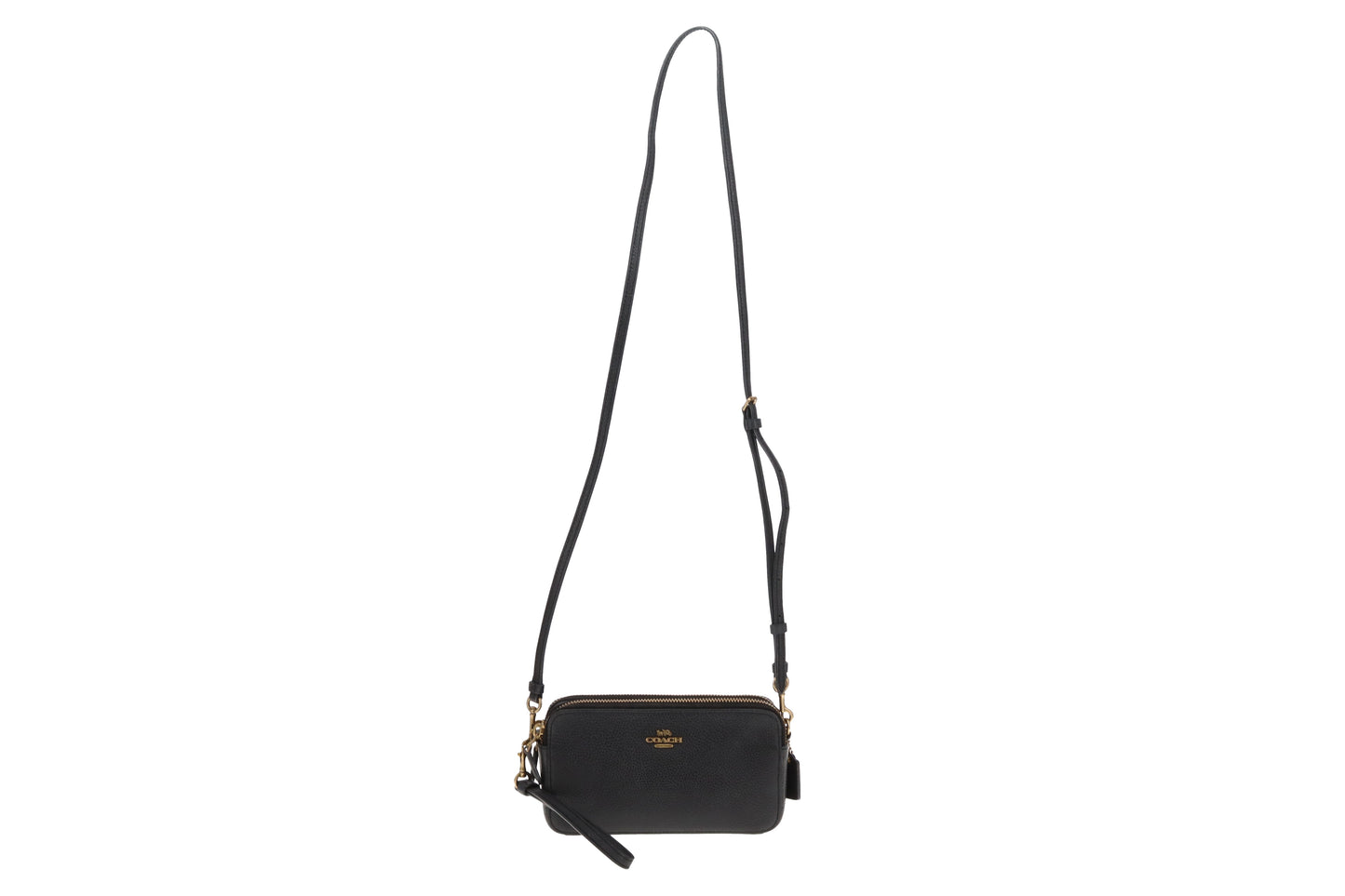 Coach Kira Black Double Pocket Crossbody