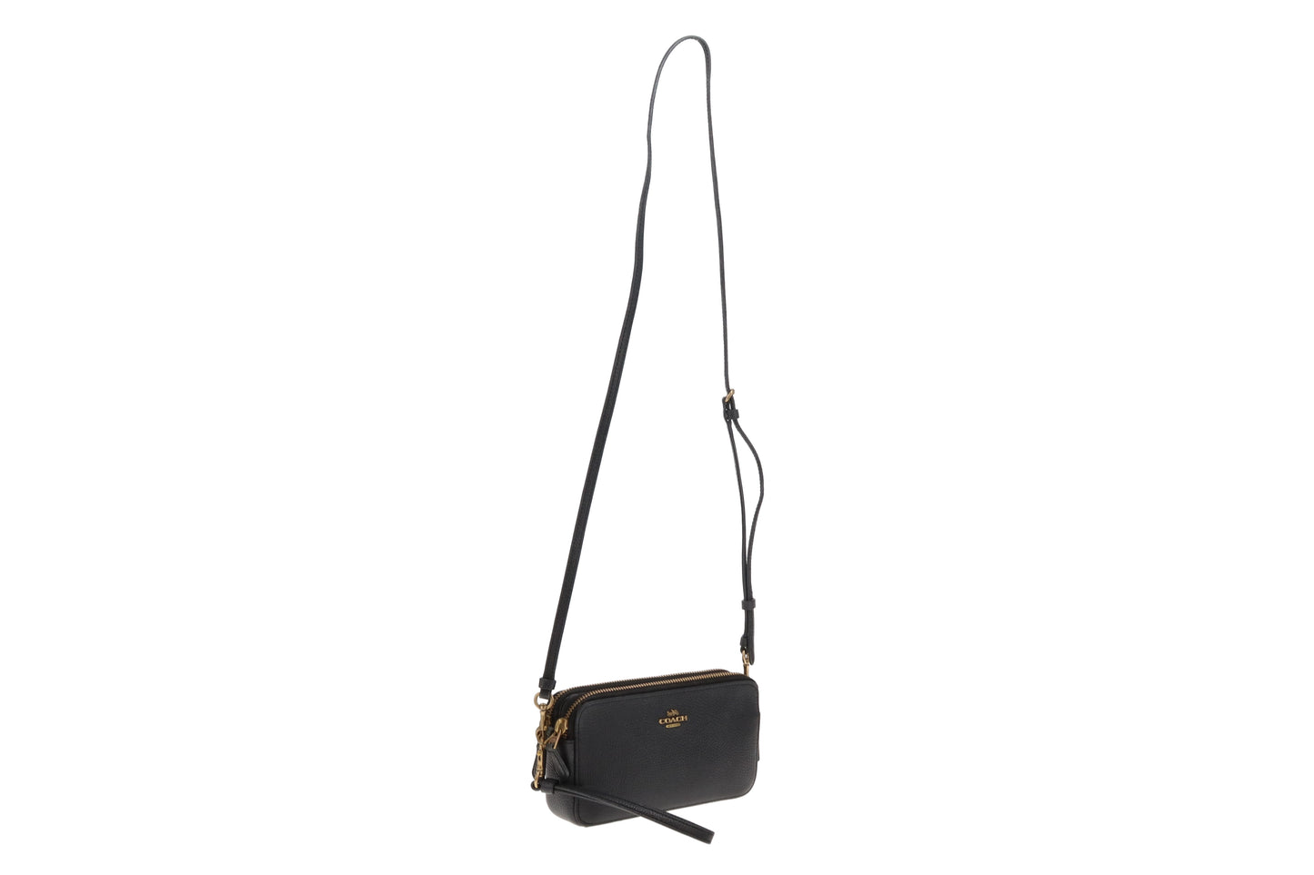 Coach Kira Black Double Pocket Crossbody
