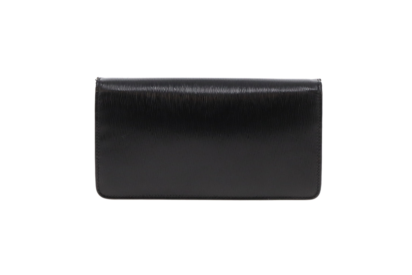 Prada Wallet Black Textured Leather Large