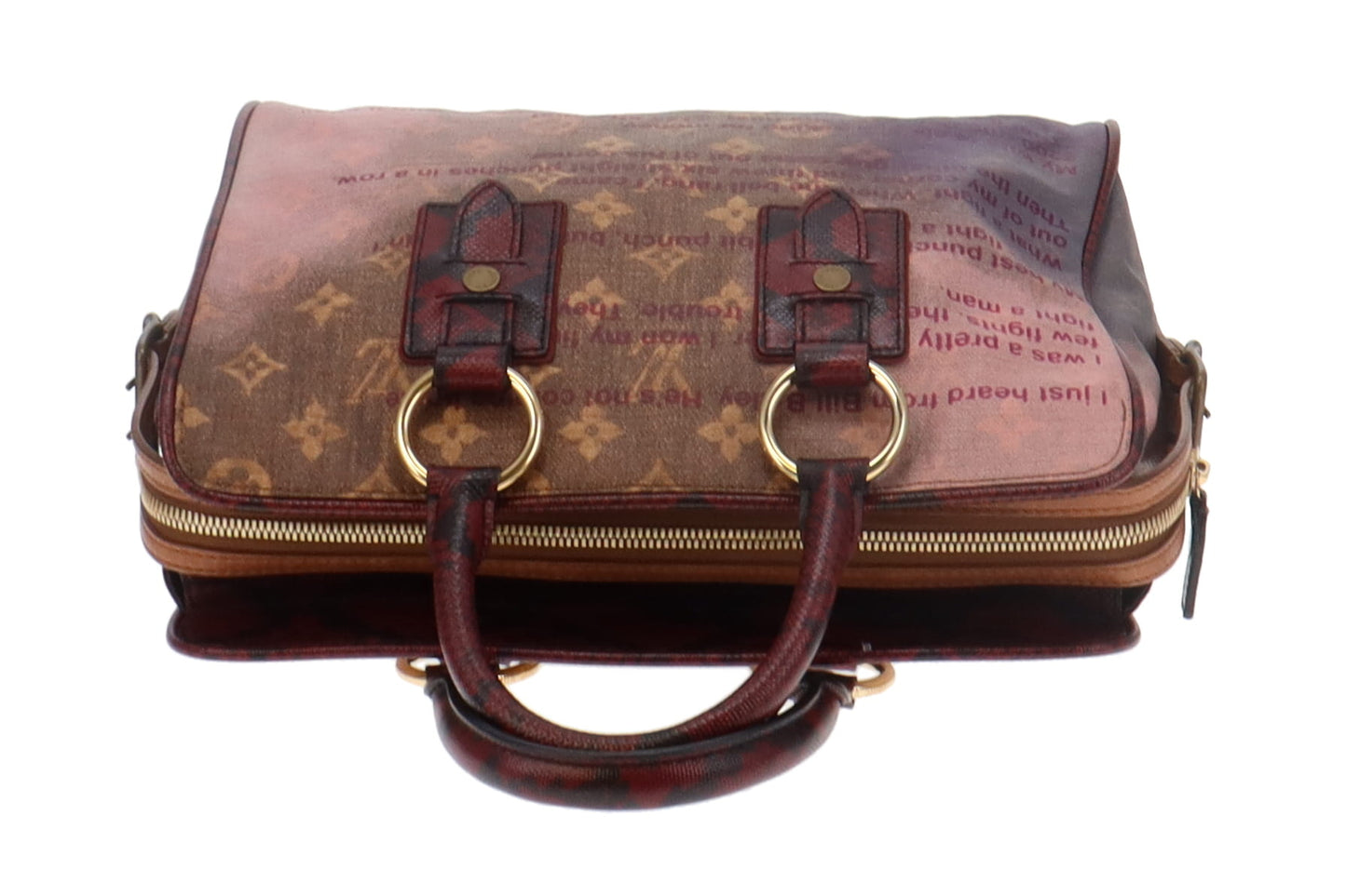 Louis Vuitton Coated Canvas and Karung Trim Man Crazy Jokes Graduate Richard Prince TH1008