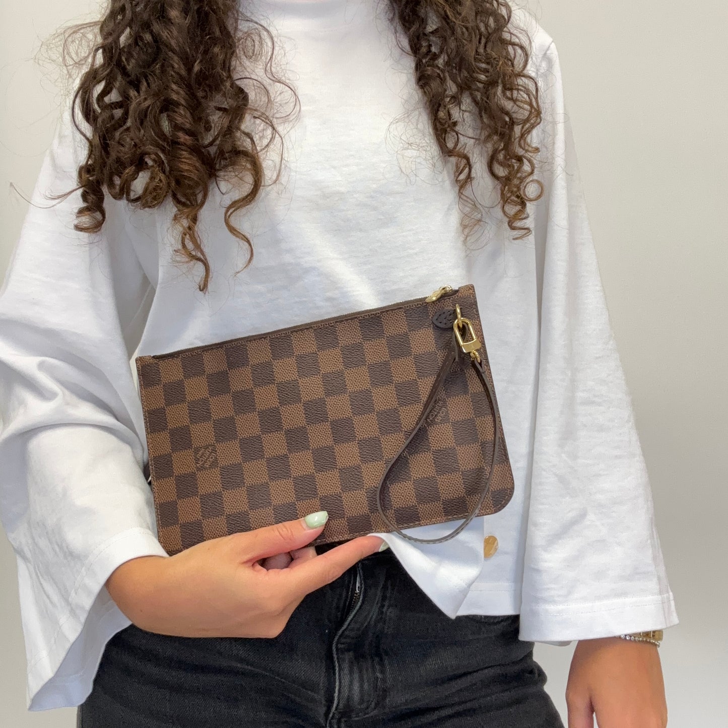 Louis Vuitton Neverfull Pochette Damier Ebene MM4199 - 2019