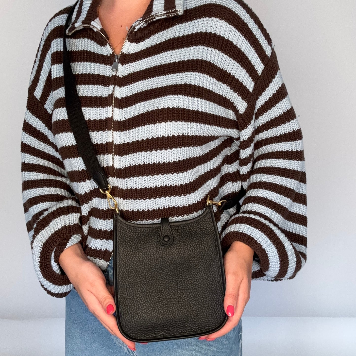 Hermes Evelyne TPM Noir Clemence Leather 2024