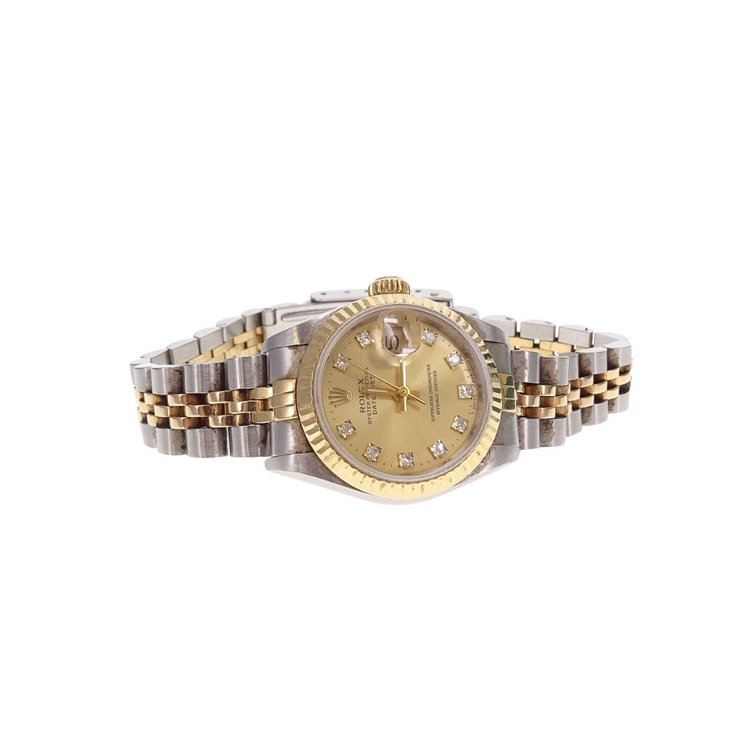 Rolex Oyster Perpetual Lady Datejust 26 Steel and Gold with Diamond Dot Dial