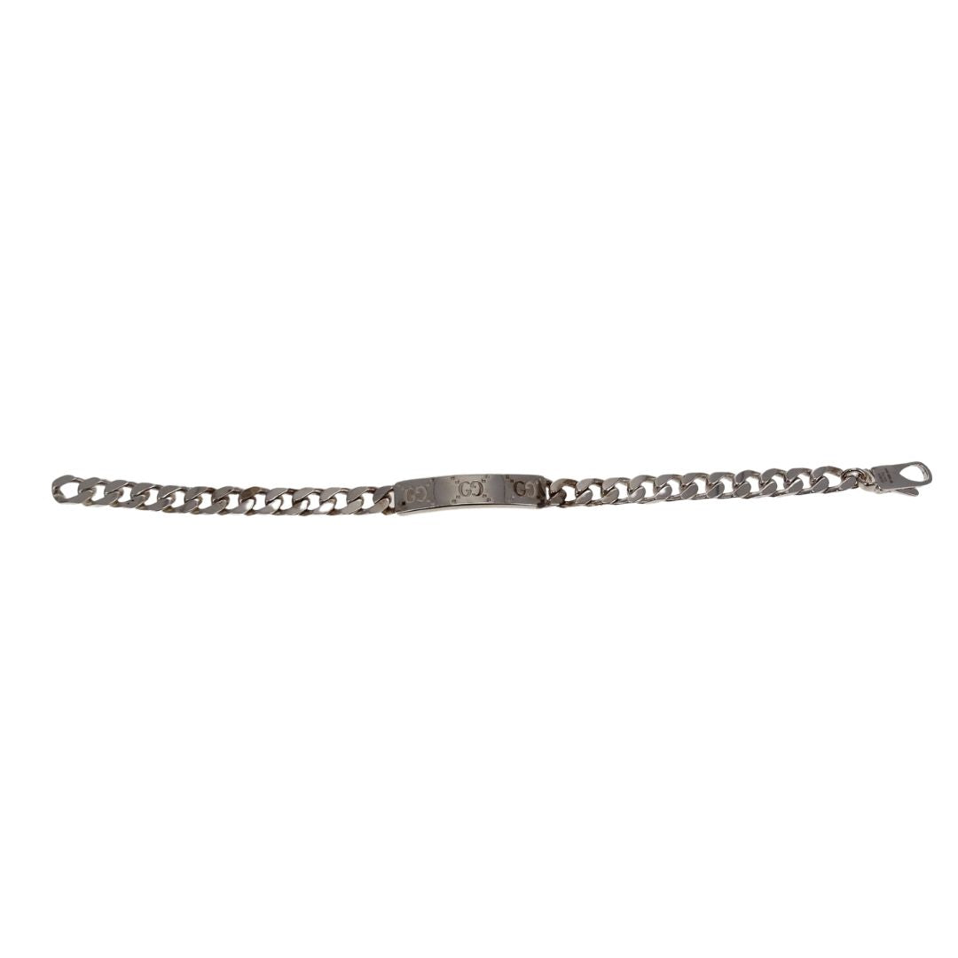 Gucci ID Chain GG Bracelet Sterling Silver (18)