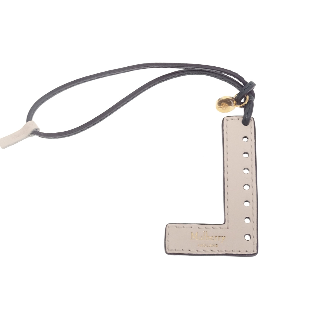 Mulberry Silky Calf Leather L Keyring/Charm Green & Chalk